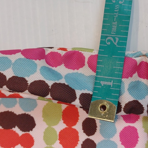 Lily Bloom Multi-Color Polka Dot Crossbody Purse Karma Bloom Fabric Initial "C" - Picture 14 of 15